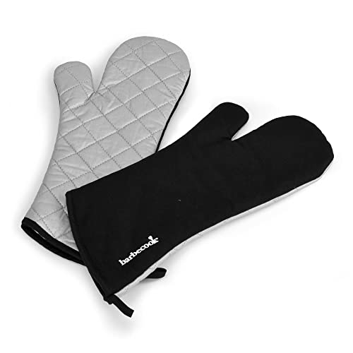 Barbecook Paire de Gants longs Coton/Aluminium Noir 17 x 40 x 6,5 cm Cover