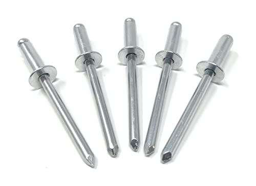Metal Magery - Aluminum Countersunk Head Blind Rivets Pop Rivets - 3/16\" Diameter - 50 Count (3/16\" x 3/8\" (0.25-.375 Inch Grip Range))