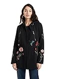 Desigual Chaq_eleño Parka, Negro, L para Mujer