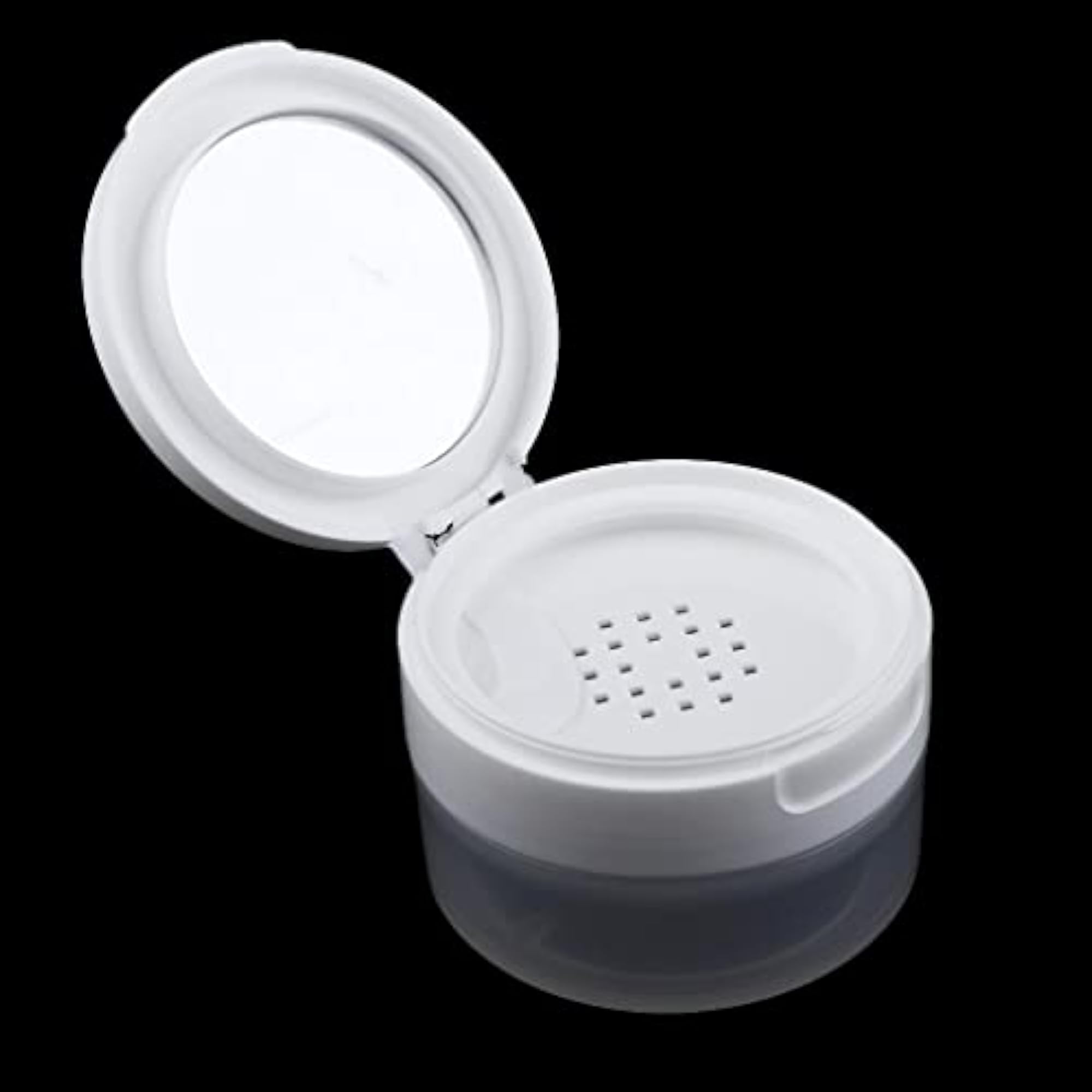 Travel Empty Makeup Loose Powder Container Pot Case with Mirror Sifter Lid 80g