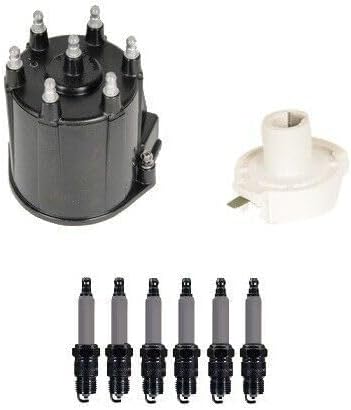 Replacement Distributor Rotor Cap and Spark Plugs Kit For Chevy Monte Carlo Caprice V6