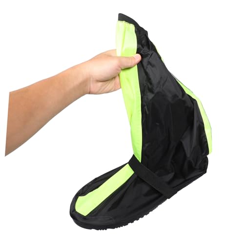 Cubiertas antideslizantes para zapatos YARNOW, protector de botas para ciclismo, diseño alto, ligero y resistente al desgaste, calzado impermeable para deportes al aire libre, verde fluorescente miniatura 3