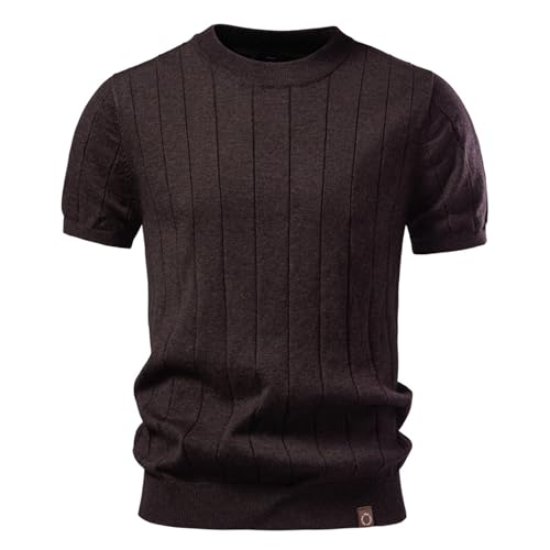T-shirt en coton homme col rond à manches courtes pour un look décontracté au quotidien