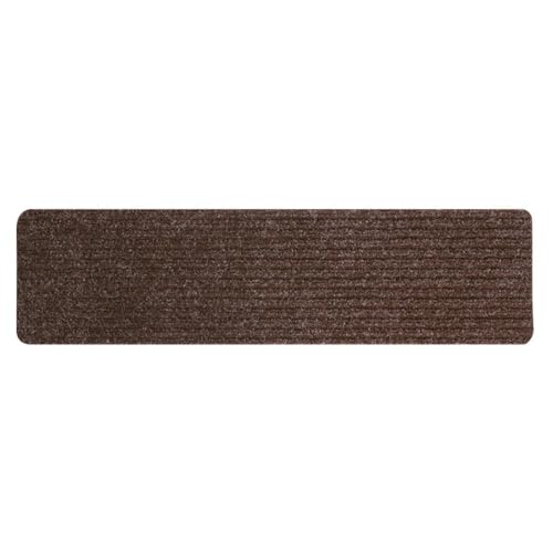 Angoda粘着式階段マット 折りたたみ可能 滑り止め 防音 スクラッチ防止 防寒 洗濯可能 切断可能 ダブルストライプ 繰り返し使用可能 四季通用 ペット高齢者用に適した (カーフホワイト,76.5cm*20.5cm)