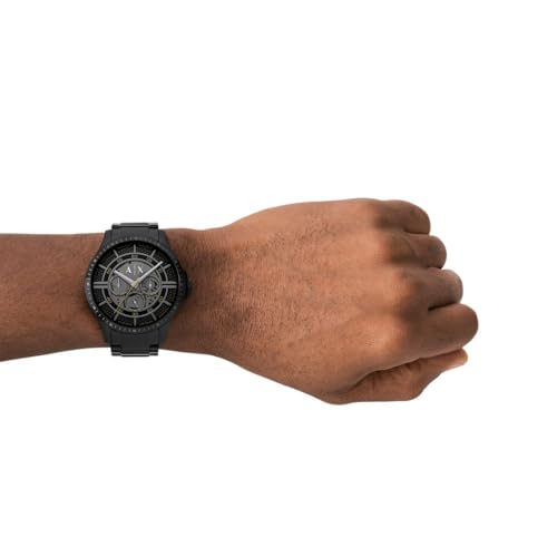 Image of Armani Exchange Analog Black Dial Men's Stainless Steel Watch-AX2460