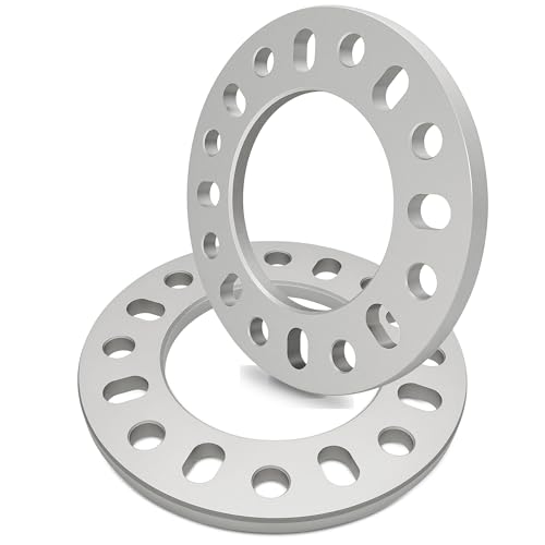 QIAOAUTOCC 2PCS Universal Wheel Spacers 1/2 Inch (12mm) for 8 Lug Wheel Spacers Vehicles 8x6.5, 8x165.1, 8x170, 8x180 Compatible with F250 E350 Ram 2500 3500 Express Suburban 2500 Sierra 2500HD 3500HD