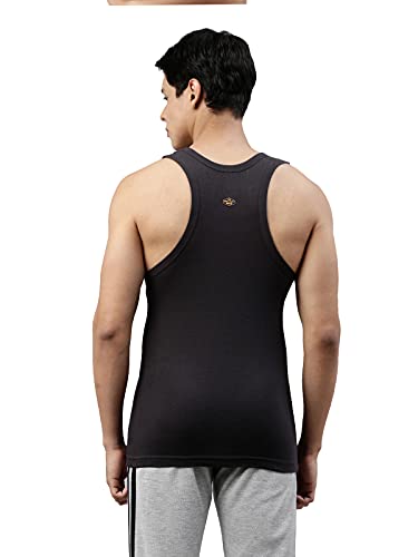 Image of Dixcy Scott Originals Men 100% Combed Cotton Racerback Color Block On Shoulder Gym Vest (Pack of 2)
