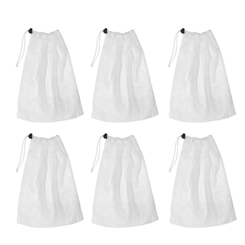FWORUAIS Auffangbeutel Ersatz Netz - 6pcs Reinigung Netzbeutel mit Kordelzug für Poolsauger Schwimmbad zum Auffangen von Laub, kleinem Schmutz