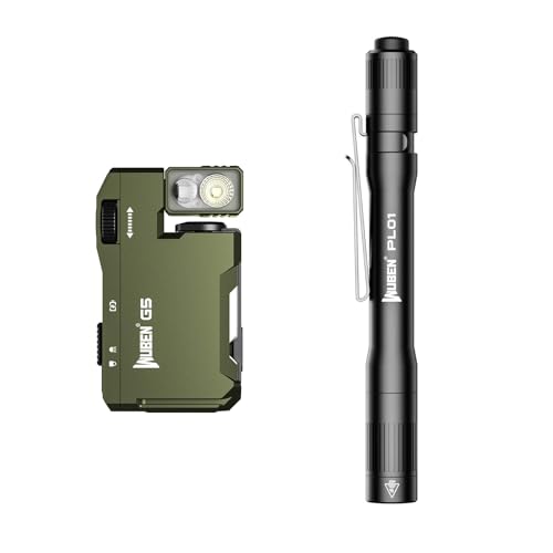 WUBEN G5 Rechargeable EDC Flashlight, Powerful RGB Flashights Bundle PL01 Pen Light, 650 Lumens Pocket EDC Flashlight Rechargeable, Bright LED Pen Flashlight