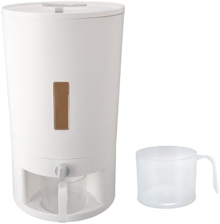 Rice Dispenser, Kitchen Rice Storage Container with Measuring Cup Sealed Design Accurate Measurement Grain Dispenser for Home Use(#1)