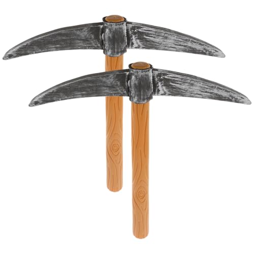 DEARMAMY Halloween Dwarf Cosplay Spade, 2pcs Fake Axes Cosplay Gnome Accessories Foam Prop Faux Model for Carnival Costumes Performance