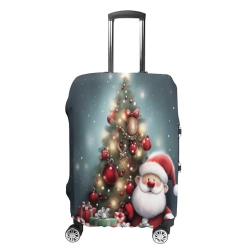 Housse de valise élastique Merry Christmas blanche taille M