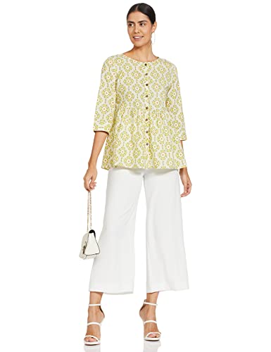 Image of Amazon Brand - Myx Women's Cotton Regular Kurta (Available in Plus Sizes)