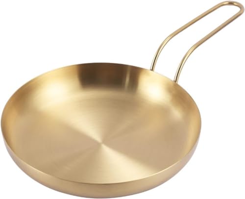 Sartén de acero inoxidable, duradera, versátil, esencial para cocinar filetes dorados y más. Diseño elegante para todas tus necesidades de cocina