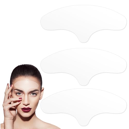 3 Silicone Forehead Wrinkle Patches Reusable Anti Wrinkles Patche Frown Facial Patches Overnight Forehead Wrinkle Tape Lines Remover Facial Frown Line Smoothers for Women Beauty Skincare