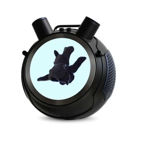 Spirok Black ROBO: Magnetic Fluid Display, Ferrofluid Motion Art Sculpture, Interactive Magnetic Sculpture for Speaker, Phone, TV, and Musical Instruments