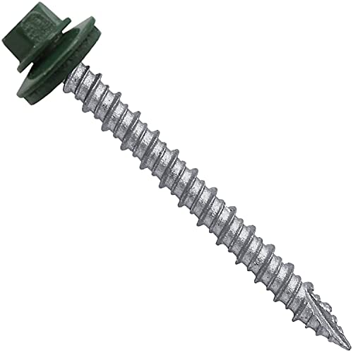 Metal ROOFING SCREWS: (250) 10 x 2" Evergreen Hex Head