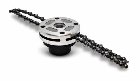 Tolxh Universal Trimmer Head with chain, Garden Lawn Mower, Mower Tool Accessories for Outside Garden Lawn grass (black) Quality Durable New Replacement Parts