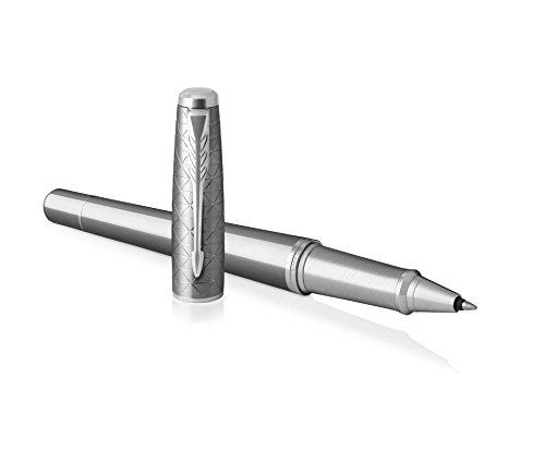 PARKER Urban Rollerball Pen, Premium Silvered Powder with Fine Point Black Ink Refill (1931586)