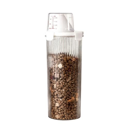 Contenedor de comida para mascotas, contenedor hermético de almacenamiento de alimentos para perros, dispensador de golosinas, boquilla de vertido, tapa de taza medidora, soporte organizador Contenedor de comida para mascotas, contenedor hermético de almacenamiento de alimentos para perros, dispensador de golosinas, boquilla de vertido, tapa de taza medidora, soporte organizador