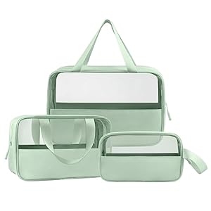 Clear Toiletry Bag, 3pcs Makeup Bag...