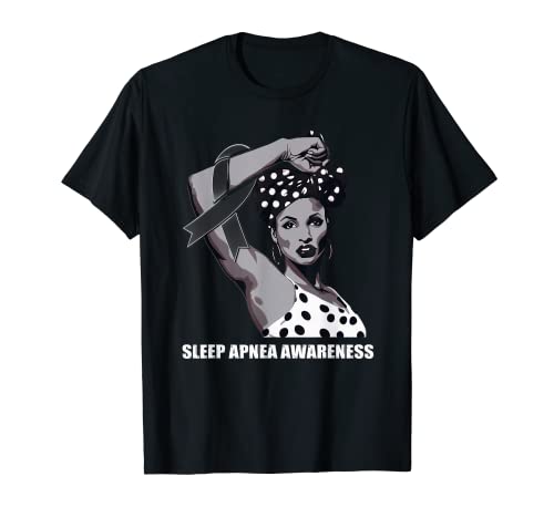 Strong Afro Mom Sleep Apnea Awareness T-Shirt