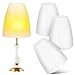 IMIKEYA 4pcs Desk Lamp Shade White Plastic Flat Head Lampshade Replacement 32mm Floor Dome Lamp Shade Chandelier Pendant Light Covers Ceiling Fan Globe for Bedroom