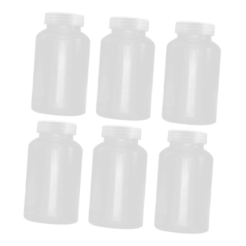 KITANDOVE 6個透明大口プラスチック装瓶 密封蓋付き 漏れ防止 飲料保存用 サブパッキングボトル 食品級素材 容器 水筒代替