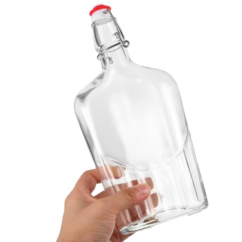 Botella de Vidrio Transparente de 500ml Fácil de Limpiar y Reutilizable 5