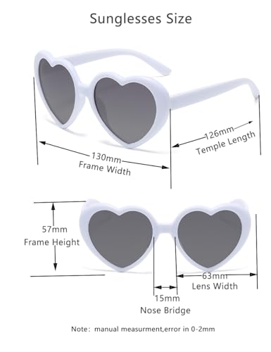 Sjbncai Girls Heart Polarized Sunglasses Uv 400 Protection Kids Love Heart Sunglasses Vintage For Age 3-10 Years Girls Boys thumb #2