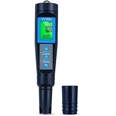 YINMIK Multi-Parameter Water pH Tester Digital pH Meter for Aquarium, 7 in 1 pH/TDS/EC/Salt/ORP/S.G/Temp Pool Test Kit for Spa Aquaculture Home Brewing Hydroponics Cover