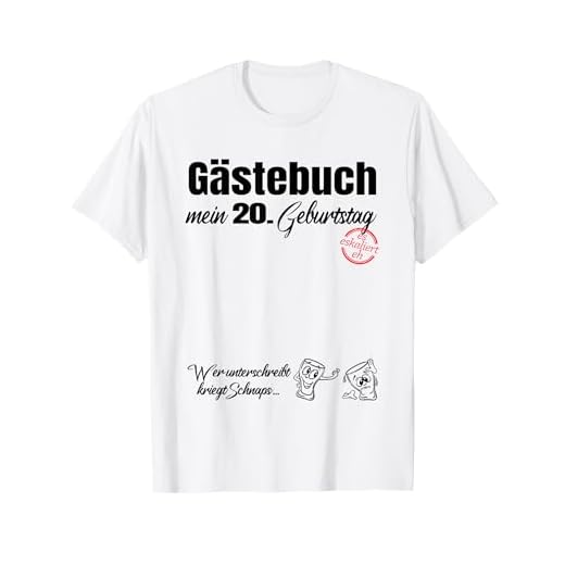 Libro de visitas Mi 20 cumpleaños - Firmas de licor Camiseta