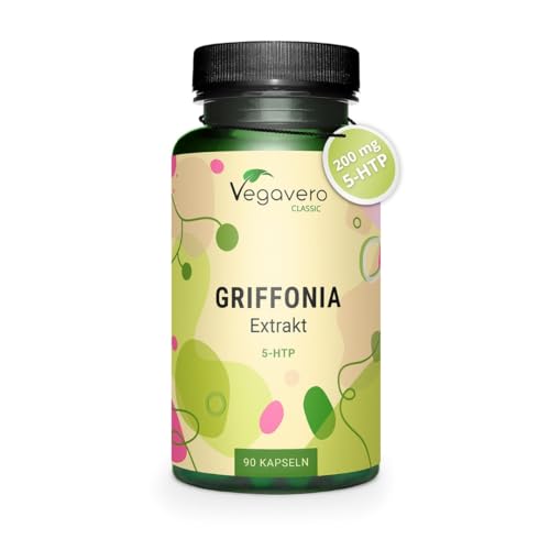 Vegavero Griffonia 5 HTP Supplement, 1000 mg, 90 Capsules