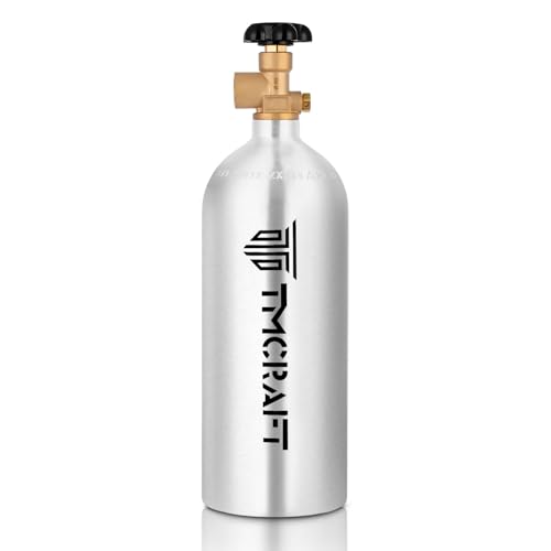 TMCRAFT 15 Cu.Ft Nitrogen Cylinder High-Strength Aluminum Alloy Inert Gas Tank DOT Approved Gas Tank with CGA-580 Valve (Ships Empty)