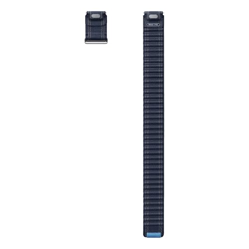 Image of SAMSUNG Galaxy Watch 7, 6, 5, 4 Series Fabric Band, Nylon, Smartwatch Replacement Strap for Men and Women, One Click Attachment, Medium /Large, ET-SVL31LNEGUJ, Navy