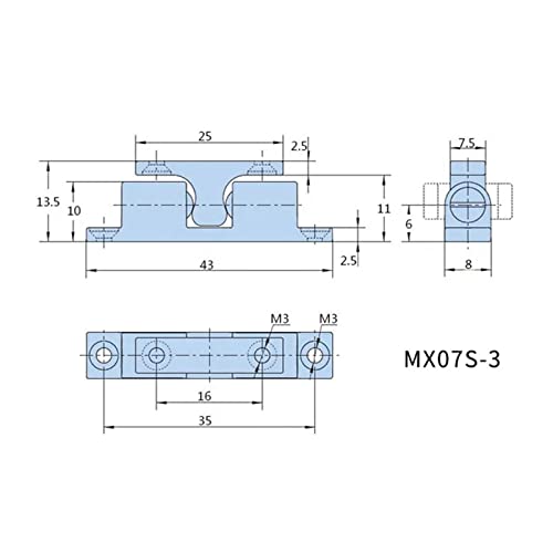 Cerrojo de acero inoxidable Sus304 con pestillo resistente modelo MX07S-3 3