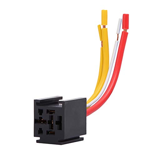 EHDIS 4-Pin Relay with Harness Car Truck Motor Heavy Duty 80A 12V On/Off Normally Open SPST Relay Socket Plug 4 Wire Automotive Relay Model JD2912-1H-12VDC 80A 14VDC,Pack of 2