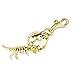 Ywmsfl Colorful Alloy Dinosaur Bone Keyring Eye Catching Metal Keychain Accessory Fashionable Bag Charm Ornament For Students