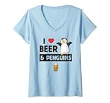 Penguins and Beer Drinking Glass Mug Rescue Lover