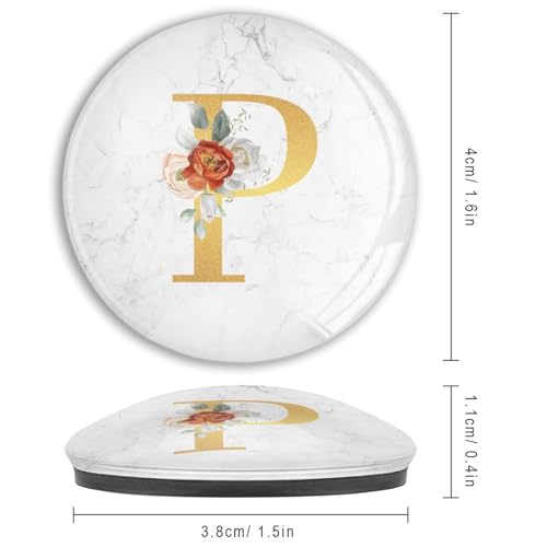 Aimants de réfrigérateur avec initiale P dorée idée cadeau originale - 4