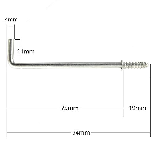 Vite da 75 mm con spalle dritte cromate a forma di...