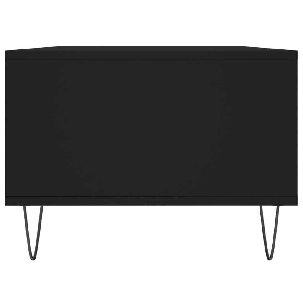 Homgoday Tavolino da caffè nero, 90 x 50 x 36,5 cm, in legno ingegnerizzato, tavolino da tè per soggiorno, sala d'accoglienza degli ospiti, camera da letto e ufficio, tipo 3