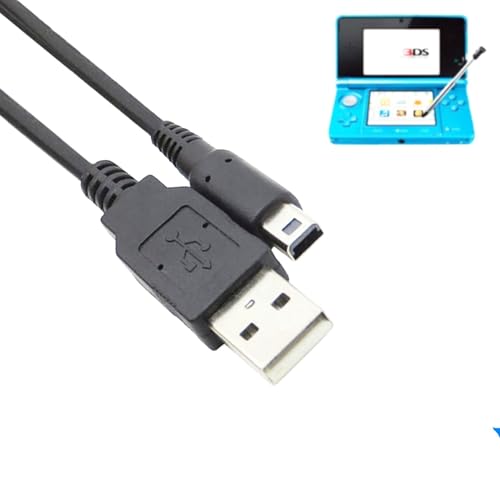JZK Câble de charge USB pour Nintendo 3DS/2DS/DSi, 1,2 m Câble de Données et de Charge Compatible avec 3DS XL, New 3DS, 2DS XL