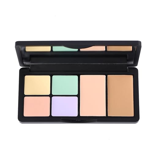 カラー コレクター パレット、カラー コレクション コンシーラー, クリーム 6 色コンシーラー パレット コンター パレット ブラシ付き, 修正コンシーラー フルカバレッジ ウォータープルーフ メイクアップ パレット 傷用
