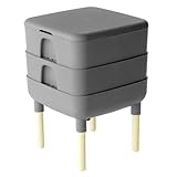 FCMP Outdoor - The Essential Living Composter, 2-Tray Worm Vermicomposter Bin (HF-LC4000v2-GRY) Grey