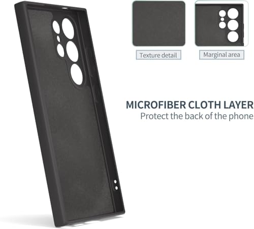 Image of DIZORO Microfiber Candy Case Compatible for Samsung S26 Ultra 5g Magnetic Silicone Case, Compatible with MagSafe Shockproof, Anti-Scratch Soft Non-Slip Full Body Protective Back Cover (Black)