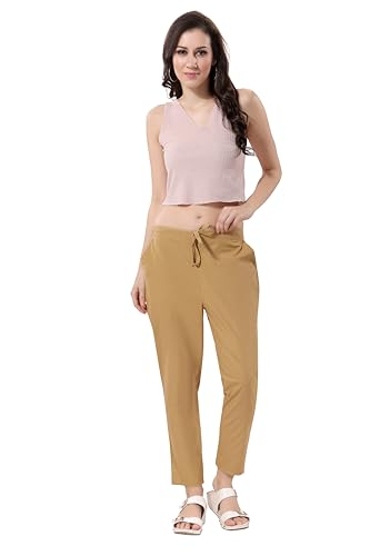 Image of TRASA Ultra Soft Cotton Regular and Plus 8 Colour Cotton Pants for Womens and Girls - Available Sizes : M,L,XL,2XL,3XL,4XL,5XL
