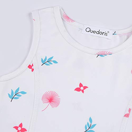 Quedoris Girls Twirly Printed Casual Party Dress Flamingo Sleeveless Xxl #TOP3