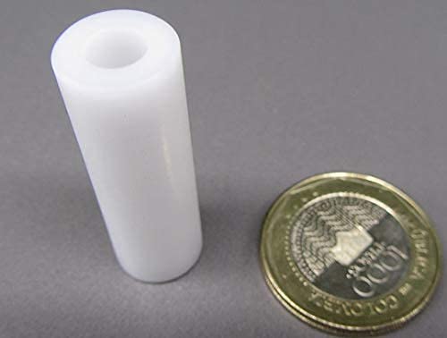 Acetal Spacer, Unthreaded, 1/4" Screw Size x .500" OD x .252" ID x 1.75" Length, 5 Pcs.