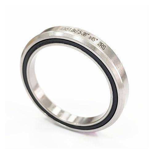 1pcs 1.5 Inches ACB518H7.5K-2RS Bicycle Headset Bearings 40x51.8x7.5mm, 36°x45° Headset Repair Parts Ball Bearing Accessories
